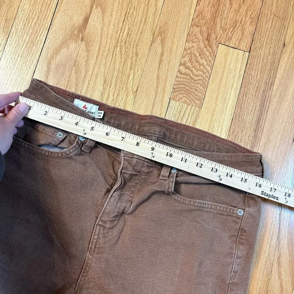 American Giant Roughneck Canvas Pants Brown 32x34 (Fits 32x27) Straight USA